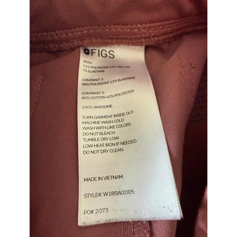 FIGS Zamora High Waisted Jogger Scrub Pants Mauve XS Medical Cargo Athleisure - Picture 8 of 8